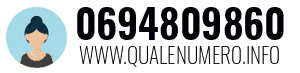 Numero di telefono 0694809860 0694809860
