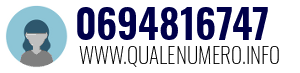 Numero di telefono 0694816747 0694816747