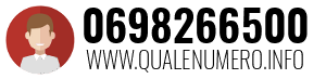 Numero di telefono 0698266500 0698266500