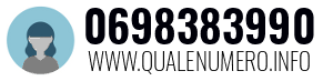 Numero di telefono 0698383990 0698383990