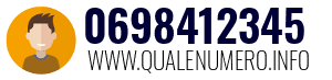 Numero di telefono 0698412345 0698412345