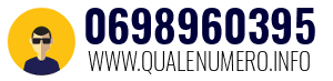 Numero di telefono 0698960395 0698960395