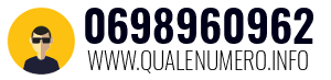 Numero di telefono 0698960962 0698960962