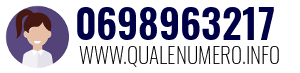 Numero di telefono 0698963217 0698963217