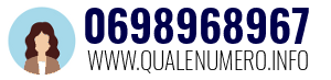 Numero di telefono 0698968967 0698968967
