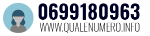 Numero di telefono 0699180963 0699180963