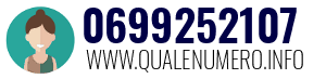 Numero di telefono 0699252107 0699252107