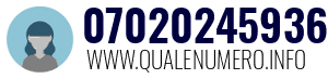 Numero di telefono 07020245936 07020245936