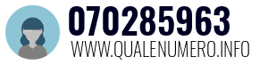 Numero di telefono 070285963 070285963