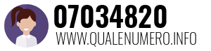 Numero di telefono 07034820 07034820