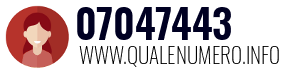 Numero di telefono 07047443 07047443