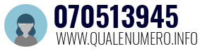 Numero di telefono 070513945 070513945