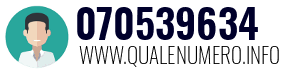 Numero di telefono 070539634 070539634