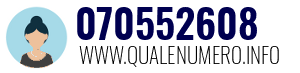 Numero di telefono 070552608 070552608