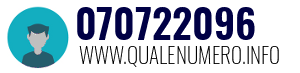 Numero di telefono 070722096 070722096