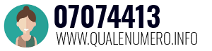 Numero di telefono 07074413 07074413