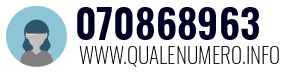 Numero di telefono 070868963 070868963