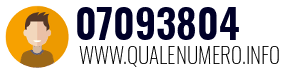 Numero di telefono 07093804 07093804