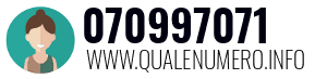 Numero di telefono 070997071 070997071