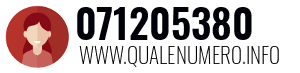 Numero di telefono 071205380 071205380