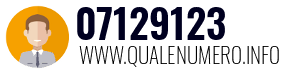 Numero di telefono 07129123 07129123