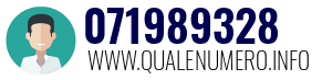 Numero di telefono 071989328 071989328