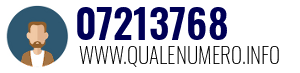Numero di telefono 07213768 07213768