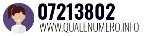 Numero di telefono 07213802 07213802