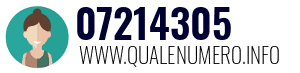 Numero di telefono 07214305 07214305