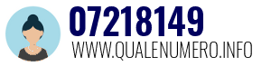 Numero di telefono 07218149 07218149