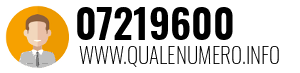 Numero di telefono 07219600 07219600
