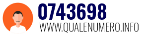 Numero di telefono 0743698 0743698