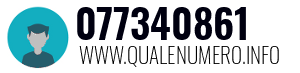 Numero di telefono 077340861 077340861