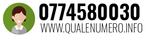 Numero di telefono 0774580030 0774580030