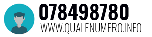 Numero di telefono 078498780 078498780