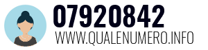 Numero di telefono 07920842 07920842