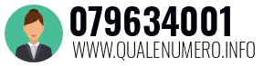 Numero di telefono 079634001 079634001