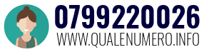 Numero di telefono 0799220026 0799220026