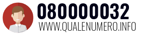 Numero di telefono 080000032 080000032