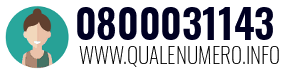Numero di telefono 0800031143 0800031143