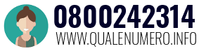 Numero di telefono 0800242314 0800242314