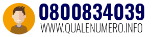 Numero di telefono 0800834039 0800834039