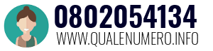 Numero di telefono 0802054134 0802054134