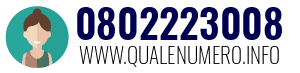 Numero di telefono 0802223008 0802223008