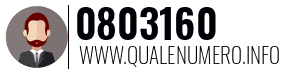 Numero di telefono 0803160 0803160