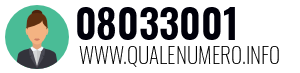 Numero di telefono 08033001 08033001