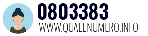 Numero di telefono 0803383 0803383