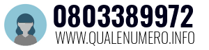 Numero di telefono 0803389972 0803389972