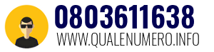 Numero di telefono 0803611638 0803611638