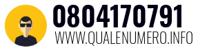 Numero di telefono 0804170791 0804170791